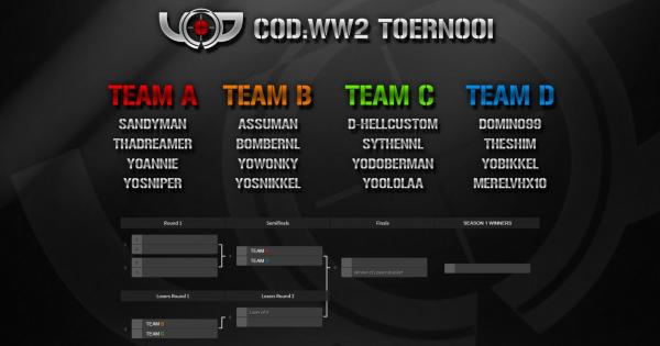 YOP CoD WW2 toernooi schema